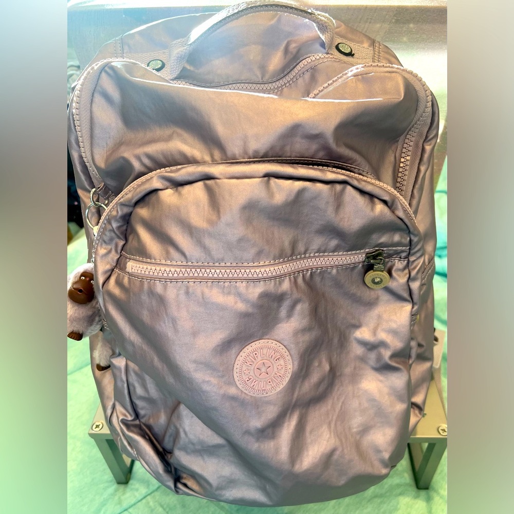 Kipling Metallic Purple/Lilac Backpack